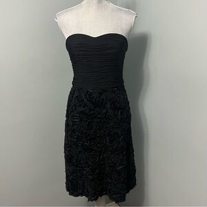 JS BOUTIQUE black strapless mini cocktail dress size 4 Wednesday Addams
